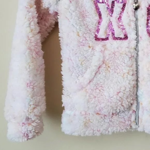 XOXO Girl's Pink Fuzzy Full Zip Hoodie SZ L(6X) - Picture 5 of 7
